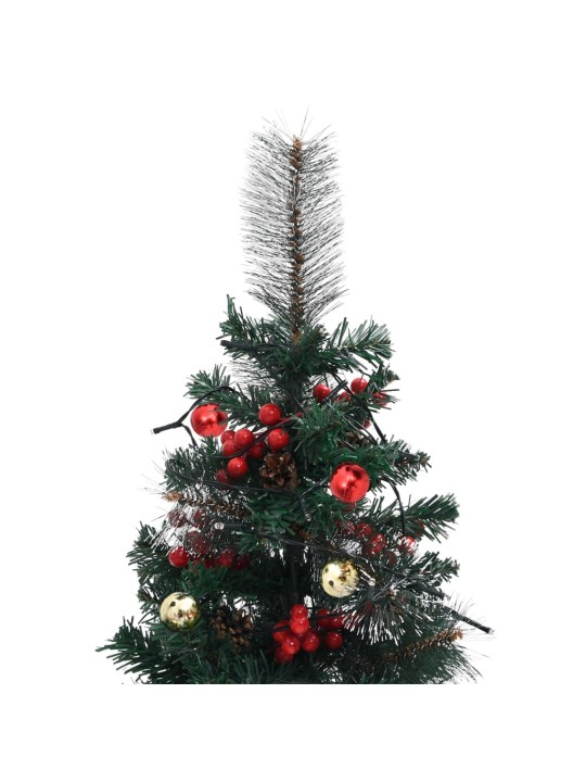 Umělé vánoční stromky s LED osvětlením k cestě 2 ks 76 cm PVC