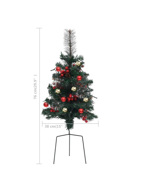 Umělé vánoční stromky s LED osvětlením k cestě 2 ks 76 cm PVC