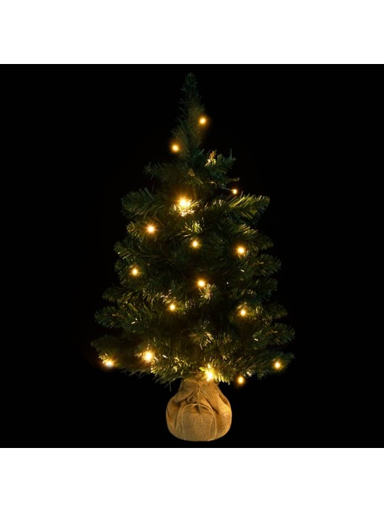 Vánoční stromek s LED osvětlením a stojanem zelený 60 cm PVC