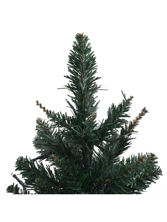 Vánoční stromek s LED osvětlením a stojanem zelený 90 cm PVC