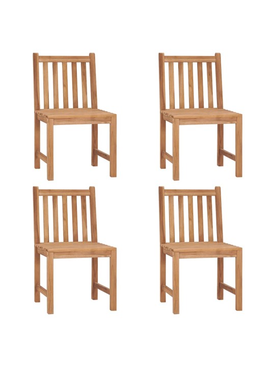 Zahradní židle s poduškami 4 ks masivní teak