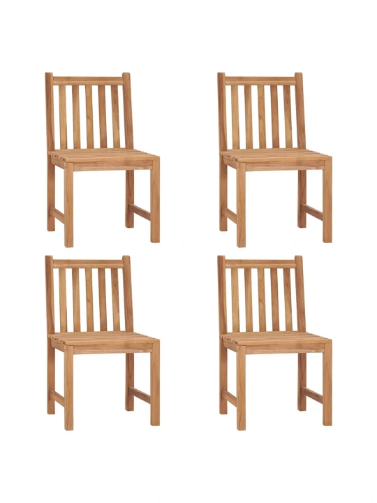 Zahradní židle 4 ks s poduškami masivní teak