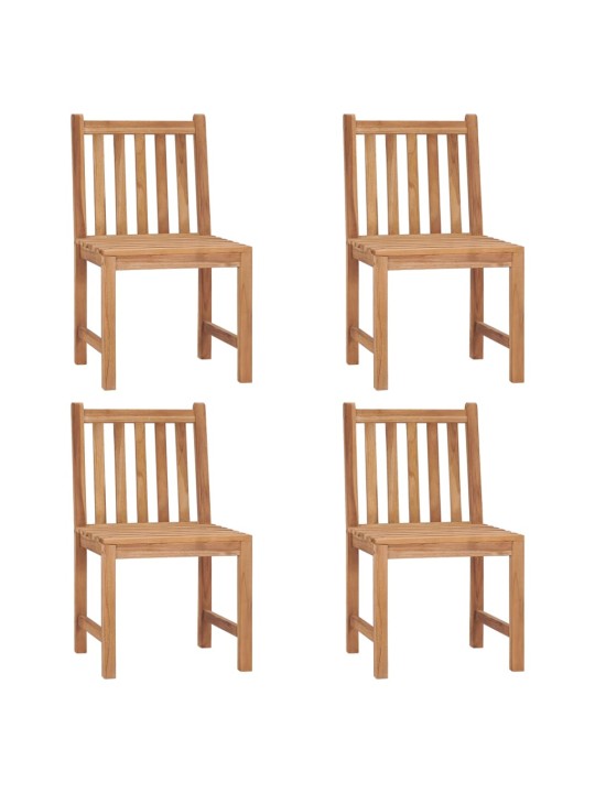 Zahradní židle s poduškami 4 ks masivní teak