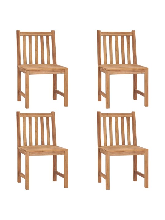 Zahradní židle 4 ks s poduškami masivní teak