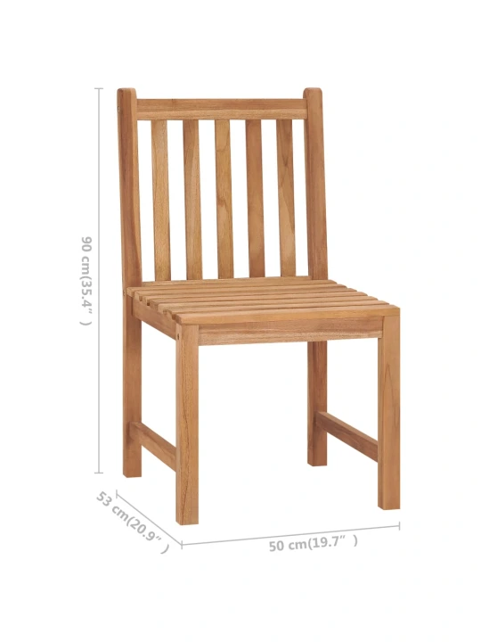 Zahradní židle 4 ks s poduškami masivní teak