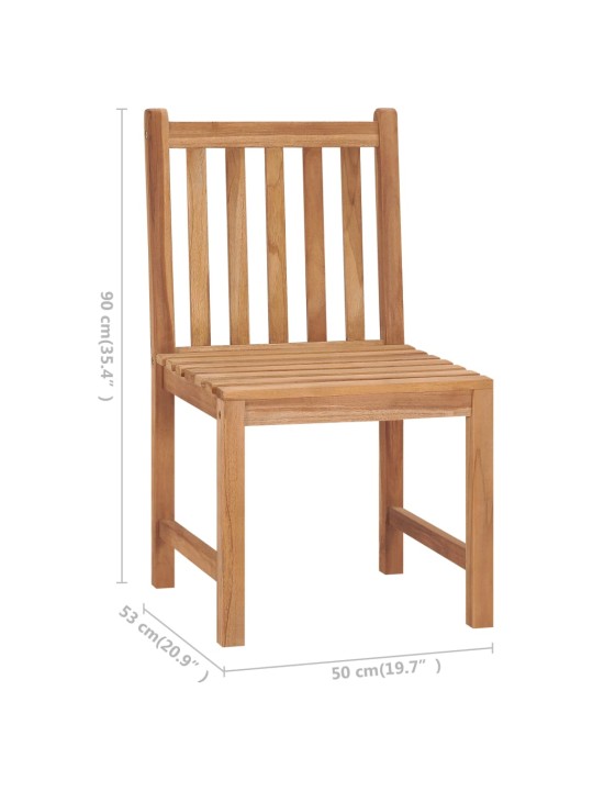 Zahradní židle s poduškami 4 ks masivní teak