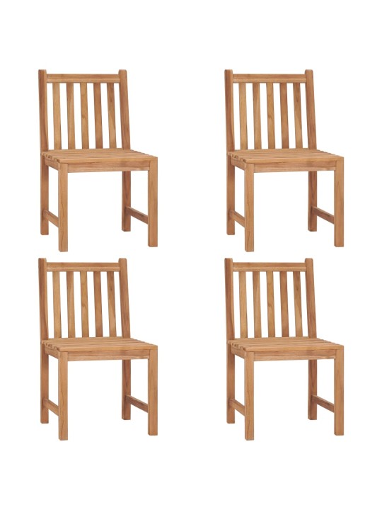 Zahradní židle s poduškami 4 ks masivní teak