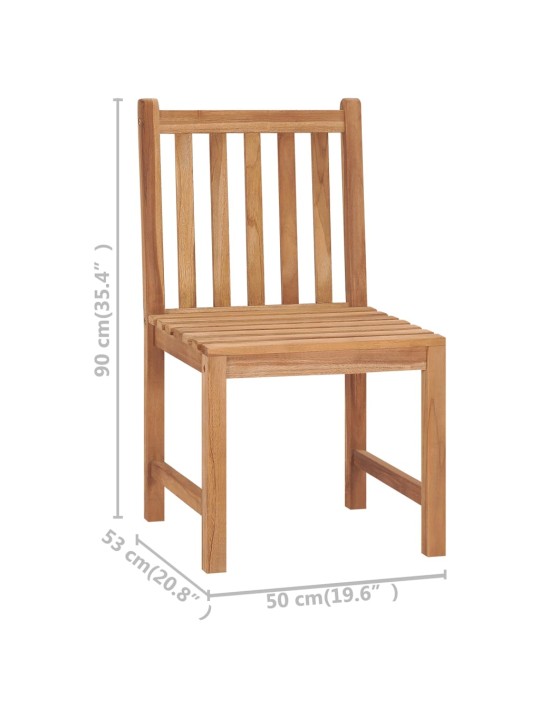 Zahradní židle s poduškami 6 ks masivní teak