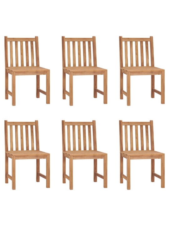 Zahradní židle s poduškami 6 ks masivní teak
