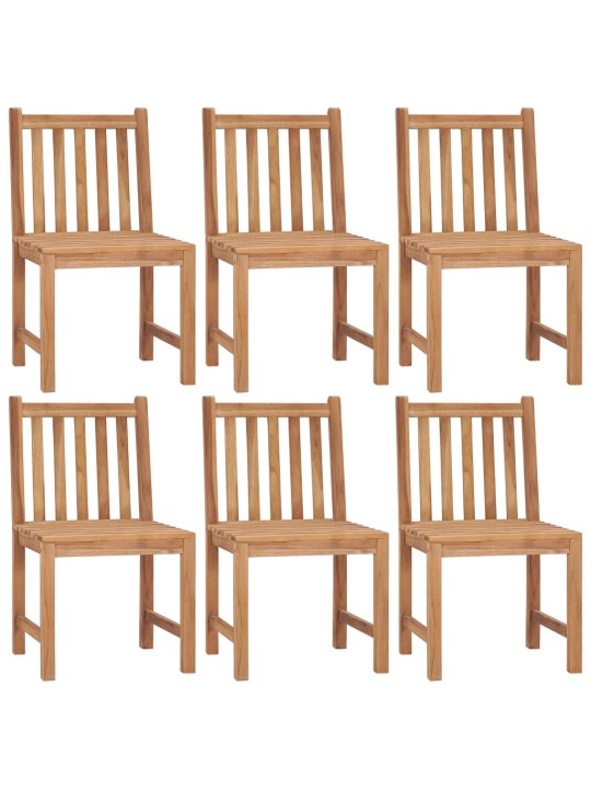 Zahradní židle 6 ks s poduškami masivní teak