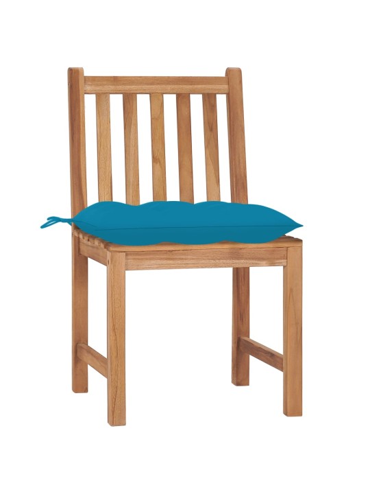 Zahradní židle 6 ks s poduškami masivní teak