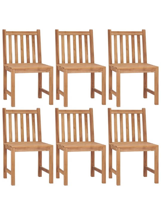 Zahradní židle 6 ks s poduškami masivní teak