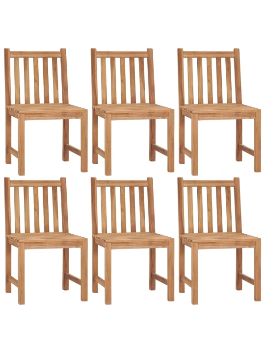 Zahradní židle 6 ks s poduškami masivní teak