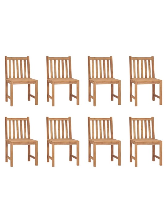 Zahradní židle s poduškami 8 ks masivní teak
