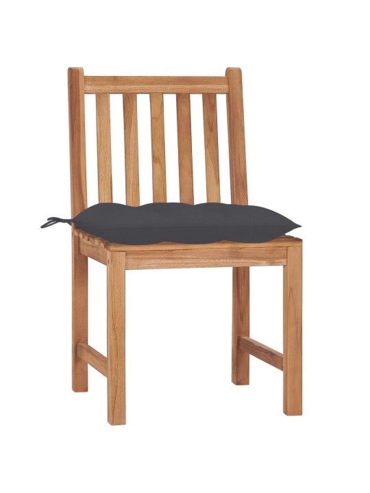 Zahradní židle s poduškami 8 ks masivní teak