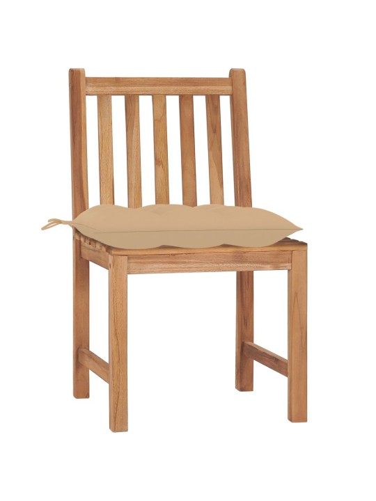Zahradní židle s poduškami 8 ks masivní teak