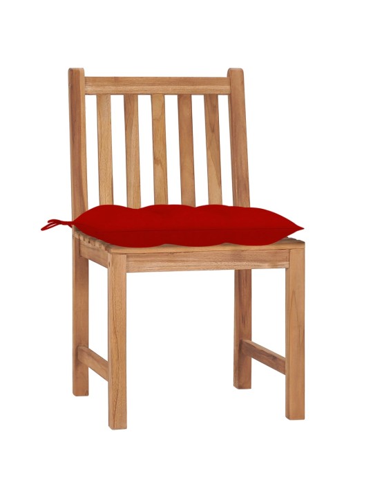 Zahradní židle s poduškami 8 ks masivní teak