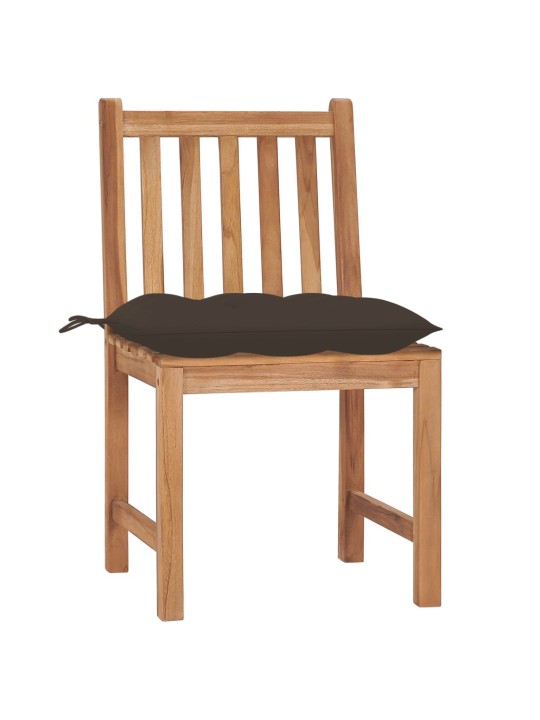 Zahradní židle s poduškami 8 ks masivní teak