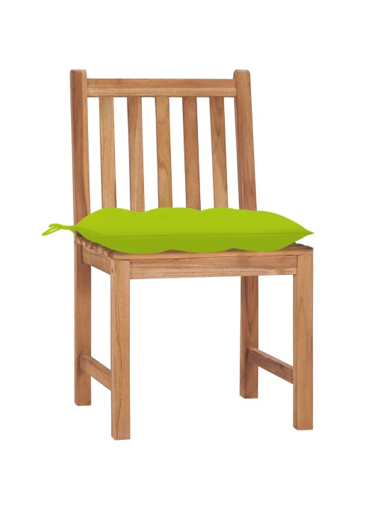 Zahradní židle s poduškami 8 ks masivní teak