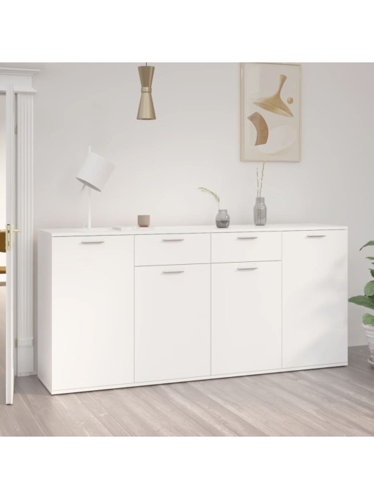 Příborník bílý 160 x 36 x 75 cm kompozitní dřevo