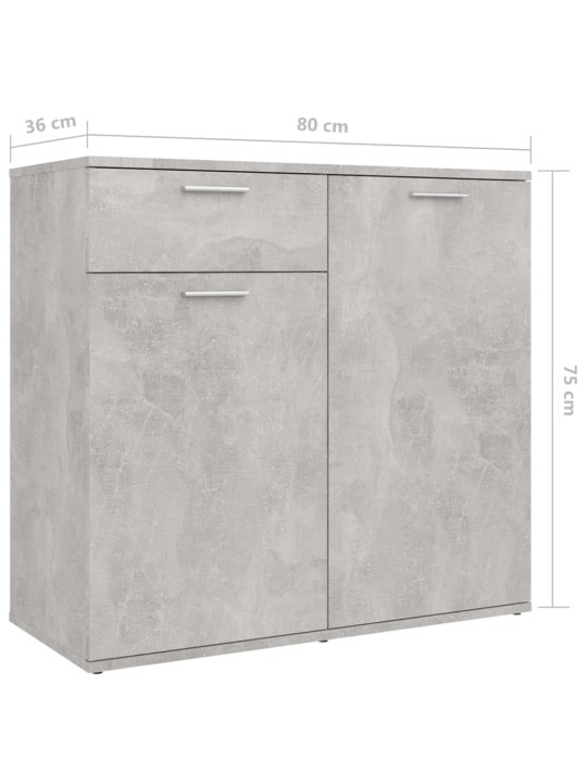 Příborník betonově šedý 160 x 36 x 75 cm kompozitní dřevo
