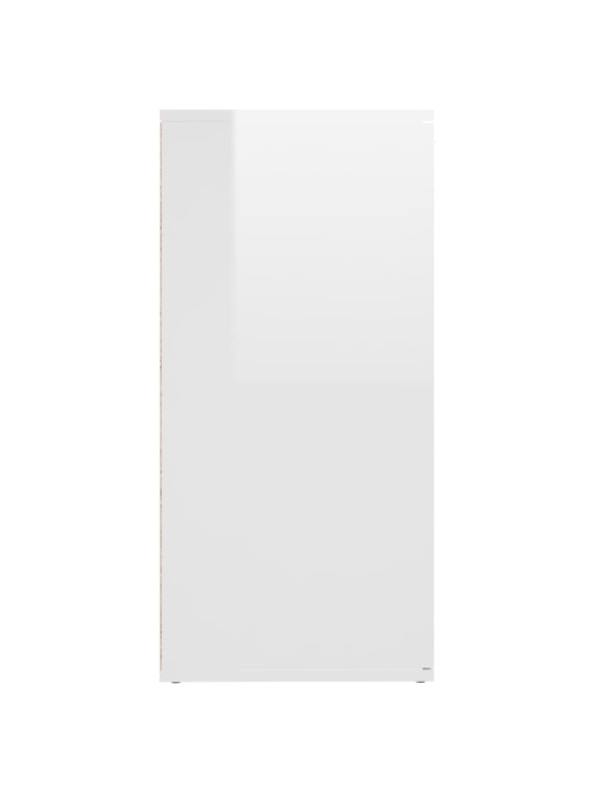 Příborník bílý s vysokým leskem 160x36x75 cm kompozitní dřevo