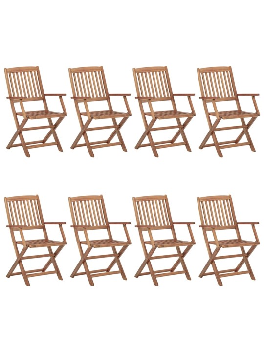 Skládací zahradní židle 8 ks masivní akácie