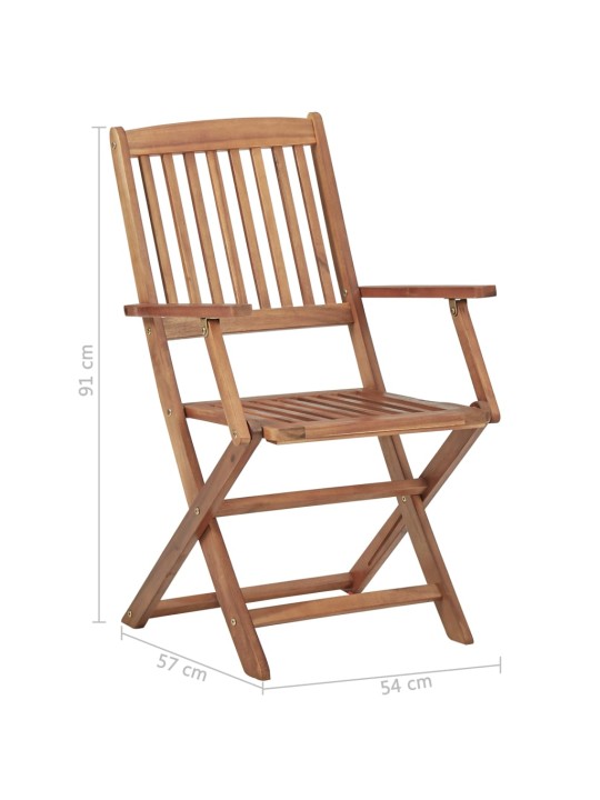 Skládací zahradní židle 8 ks masivní akácie