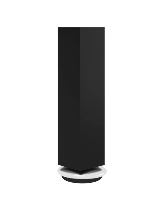 Čajový stolek černý a černý mramor 70 cm tvrzené sklo