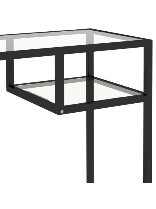 PC stůl průhledný 100 x 36 x 74 cm sklo