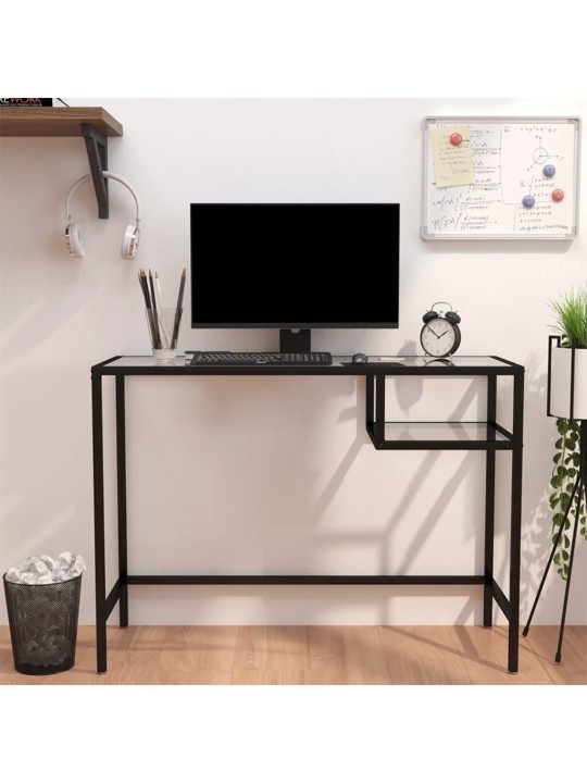 PC stůl průhledný 100 x 36 x 74 cm sklo