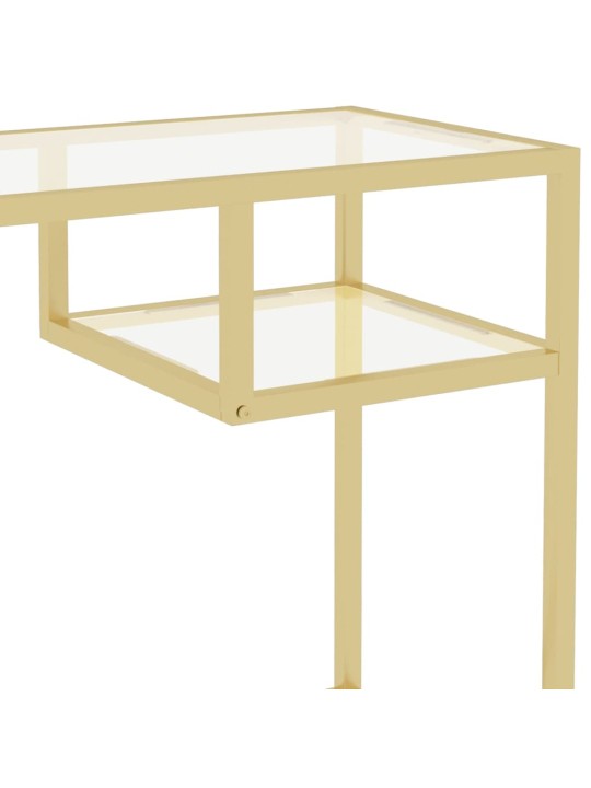 PC stůl průhledný 100 x 36 x 74 cm tvrzené sklo
