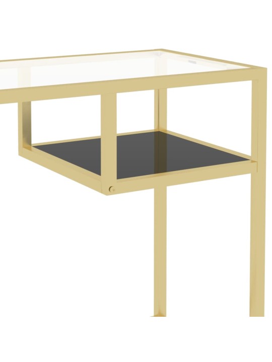 PC stůl průhledný 100 x 36 x 74 cm tvrzené sklo