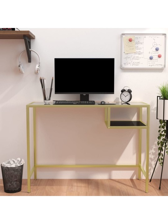 PC stůl průhledný 100 x 36 x 74 cm tvrzené sklo