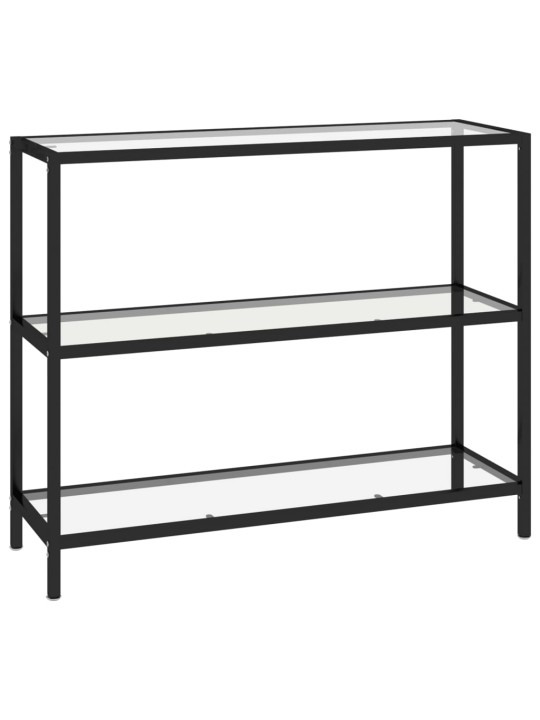 Policový regál průhledný 100 x 36 x 90 cm tvrzené sklo