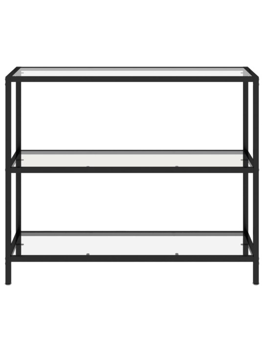 Policový regál průhledný 100 x 36 x 90 cm tvrzené sklo