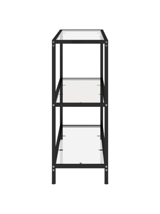 Policový regál průhledný 100 x 36 x 90 cm tvrzené sklo