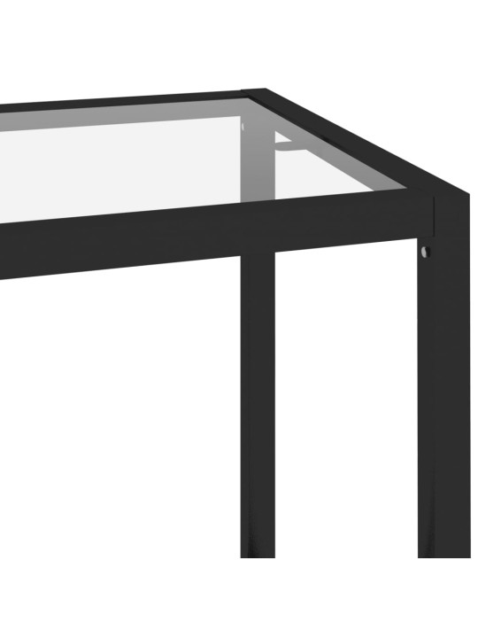 Policový regál průhledný 100 x 36 x 90 cm tvrzené sklo