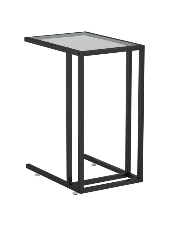 Stolek na notebook černý 50 x 35 x 65 cm tvrzené sklo