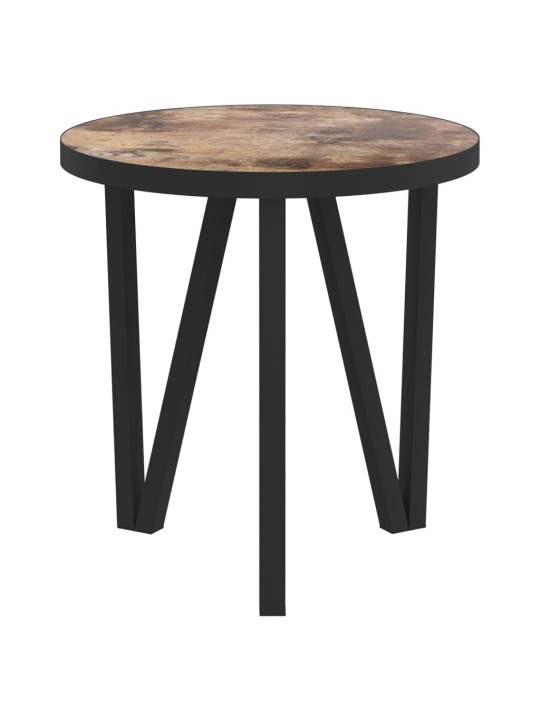 Čajový stolek černožlutý Ø 35 cm MDF