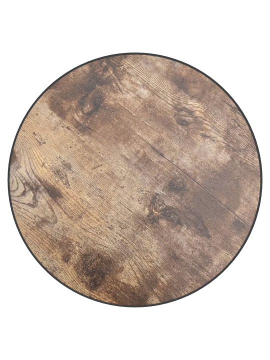 Čajový stolek černožlutý Ø 35 cm MDF
