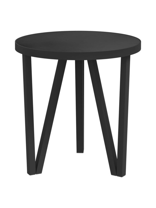 Čajový stolek černý Ø 35 cm MDF