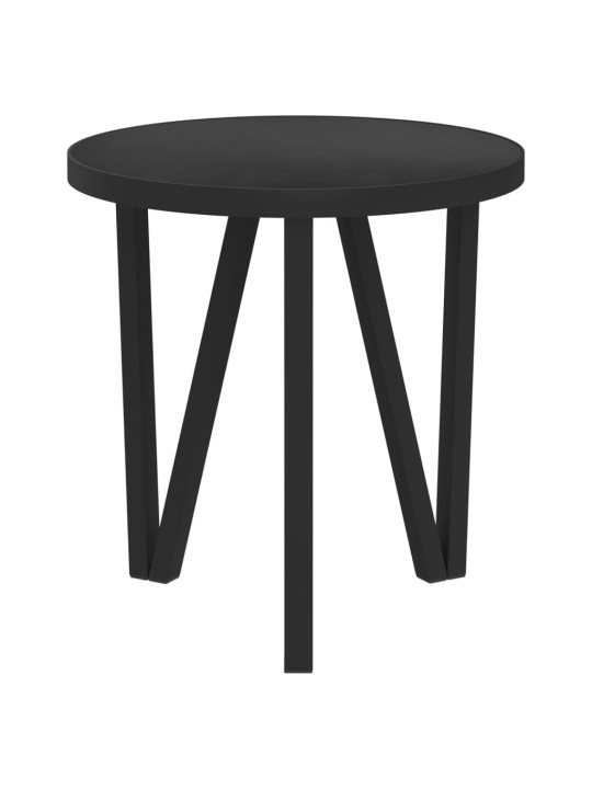 Čajový stolek černý Ø 35 cm MDF