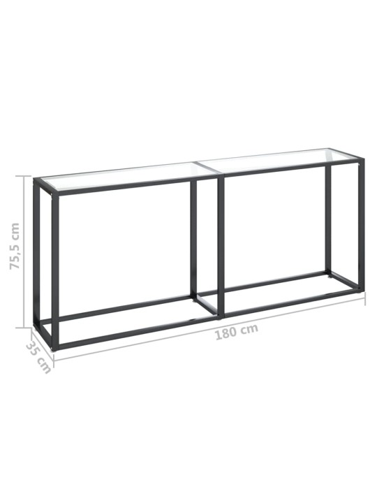 Konzolový stolek průhledný 180 x 35 x 75,5 cm tvrzené sklo