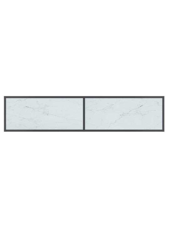Konzolový stolek bílý 160 x 35 x 75,5 cm tvrzené sklo