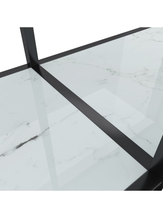 Konzolový stolek bílý 160 x 35 x 75,5 cm tvrzené sklo