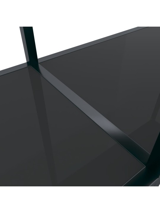 Konzolový stolek černý 180 x 35 x 75,5 cm tvrzené sklo