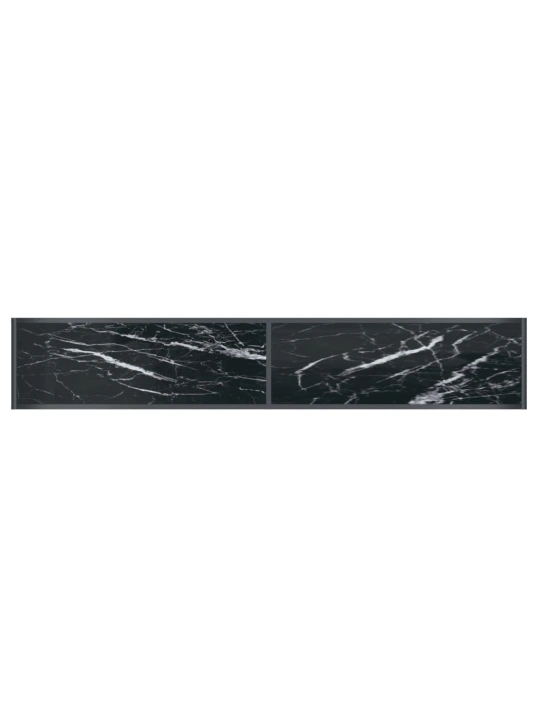 Konzolový stolek černý 200 x 35 x 75,5 cm tvrzené sklo