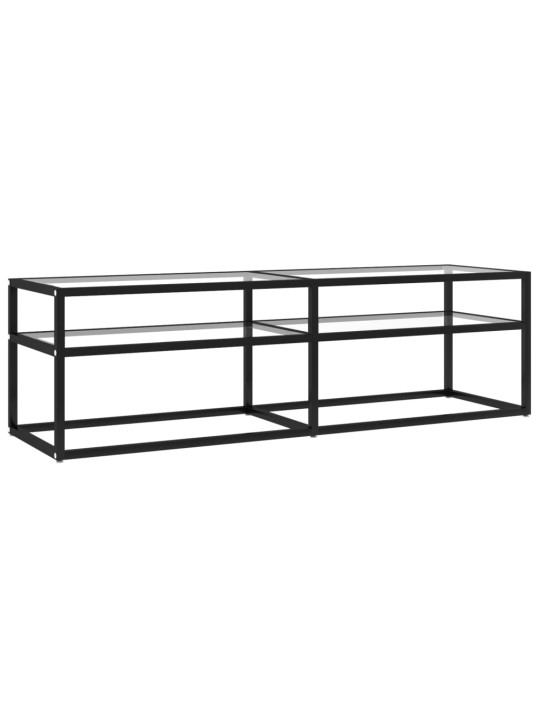 TV stolek průhledný 140 x 40 x 40,5 cm tvrzené sklo