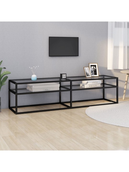 TV stolek průhledný 160 x 40 x 40,5 cm tvrzené sklo
